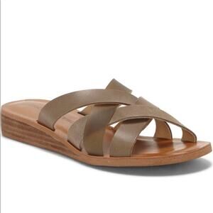 Lucky Brand Hallisa Flat Woven Leather Sandals Size 9